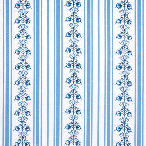Schumacher Fabric Delft Stripe Cornflower Blue 180660