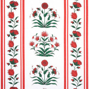 Schumacher Fabric Royal Poppy Stripe Red 180671