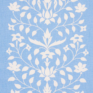 Schumacher Fabric Jaipur Mughal Flower Cornflower Blue 180681