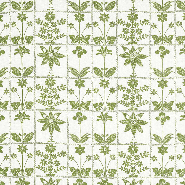 Georgia Wildflowers Leaf 180890 by Schumacher Designer Fabric Folly Cove 10.75" - Swanky Fabrics -