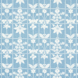 Schumacher Fabric Georgia Wildflowers Blue 180892