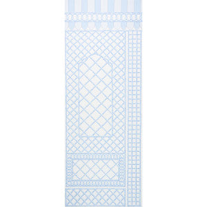 Schumacher Wallpaper Bamboo Trellis Panel B Blue 5014401