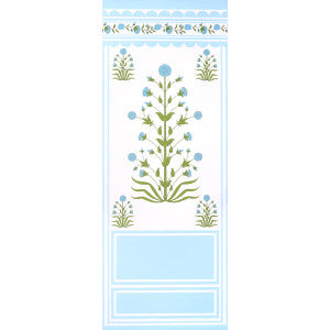 Schumacher Wallpaper Royal Poppy Panel A Blue 5014431