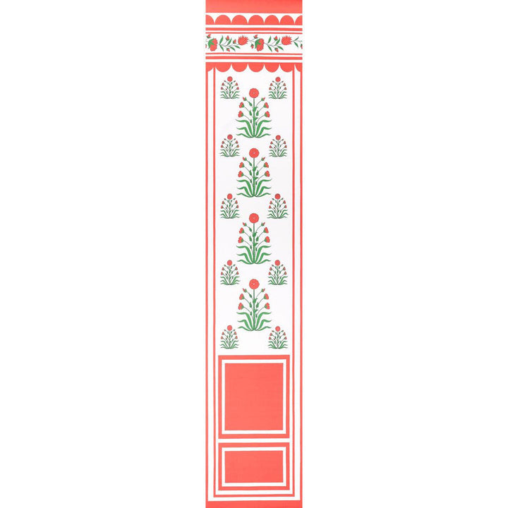 Royal Poppy Panel B Red 5014440 by Schumacher Designer Wallpaper Marie-Anne Oudejans 27.5" - Swanky Fabrics -