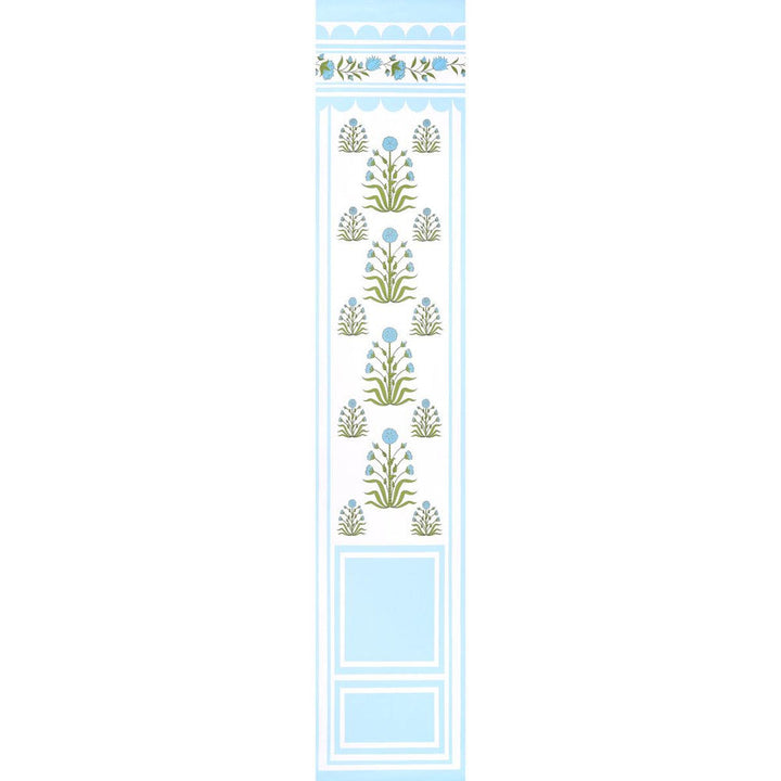 Royal Poppy Panel B Blue 5014441 by Schumacher Designer Wallpaper Marie-Anne Oudejans 27.5" - Swanky Fabrics -