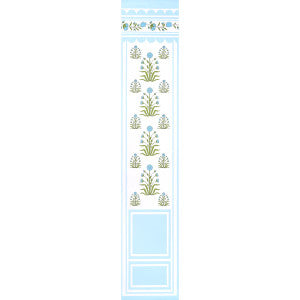 Schumacher Wallpaper Royal Poppy Panel B Blue 5014441