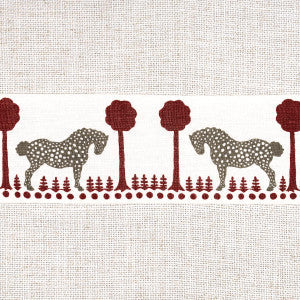 Schumacher Trim Polka Dot Pony Tape Red 82813