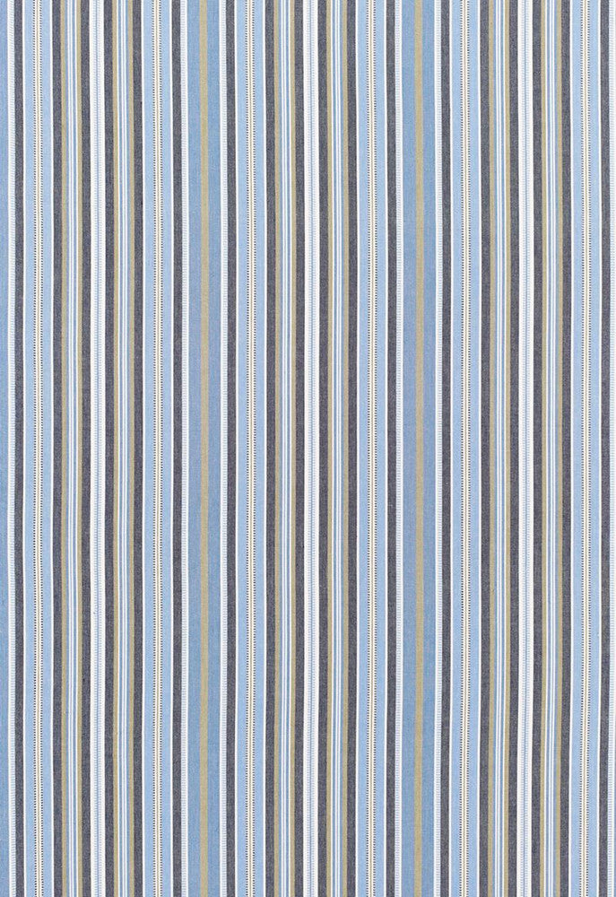 Avignon Stripe Bleu 68681 by Schumacher Designer Fabric Chroma 100% Cotton Martindale 12,000 Horizontal: 9 and Vertical: - 54 - Swanky Fabrics -