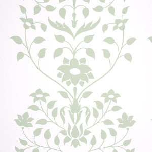 Schumacher Wallpaper Jaipur Mughal Flower Green 5014461