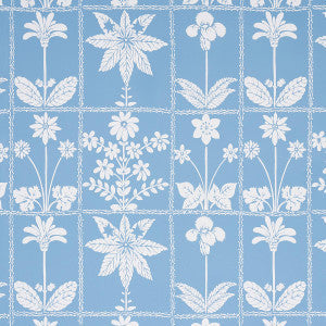 Schumacher Wallpaper Georgia Wildflowers Blue 5014820