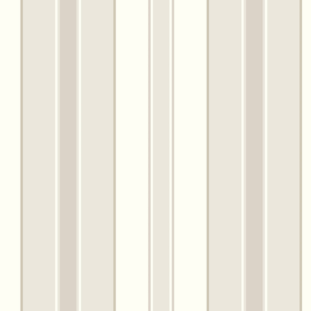 Schumacher Wallcovering Stockholm Stripe - Sand And Gold