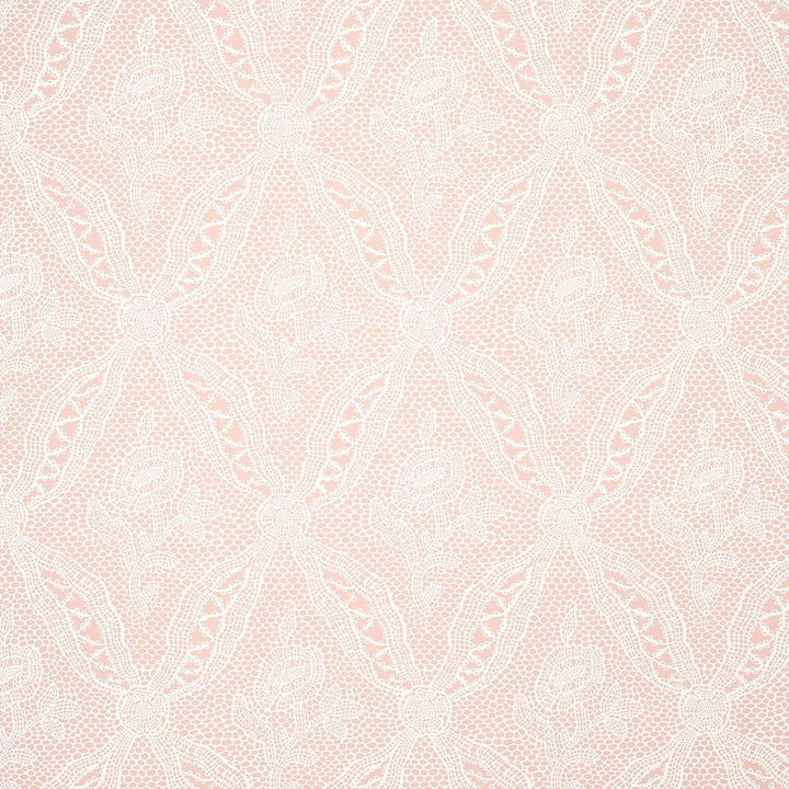 Cosette Lace Blush 5014720 by Schumacher Designer Wallpaper New Old-Fashioned 27.0" - Swanky Fabrics -