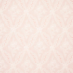 Schumacher Wallpaper Cosette Lace Blush 5014720