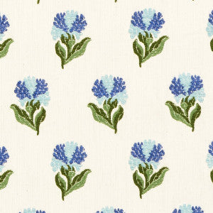 Schumacher Fabric Rosina Floral Cornflower 82631