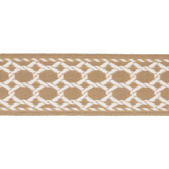 Lattice Indoor/Outdoor Tape Sand 82823 by Schumacher Designer Trim Swing Time Indoor/Outdoor 3.38" - Swanky Fabrics -