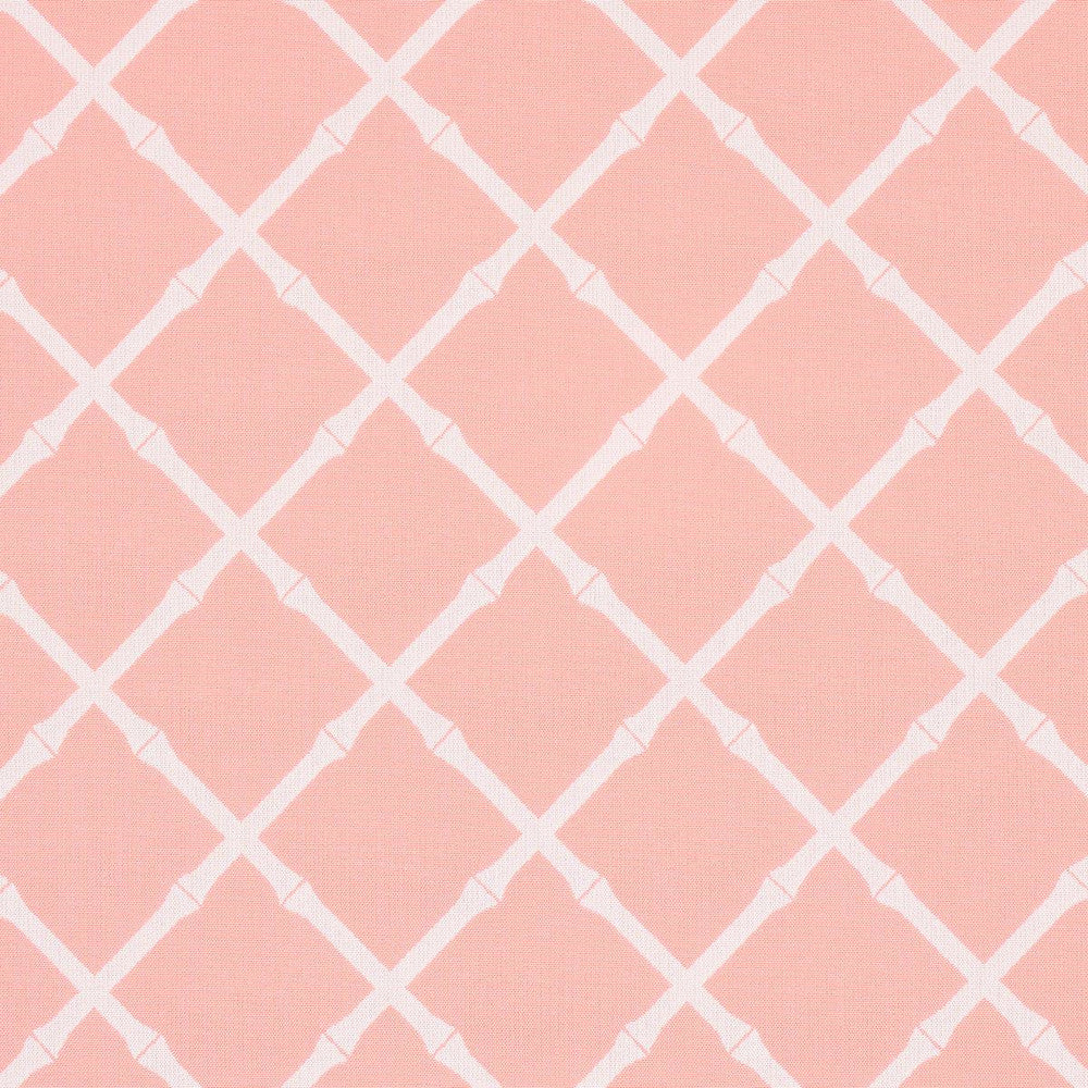 Bamboo Trellis Indoor/Outdoor Pink 82761 by Schumacher Designer Fabric Swing Time Indoor/Outdoor 9.25" - Swanky Fabrics -