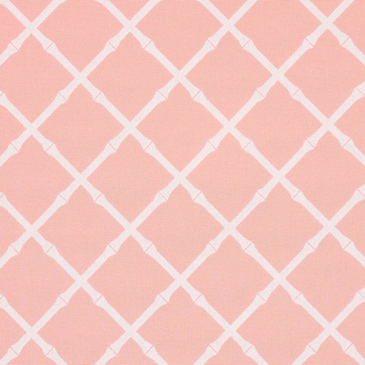 Bamboo Trellis Indoor/Outdoor Pink 82761 by Schumacher Designer Fabric Swing Time Indoor/Outdoor 9.25" - Swanky Fabrics -