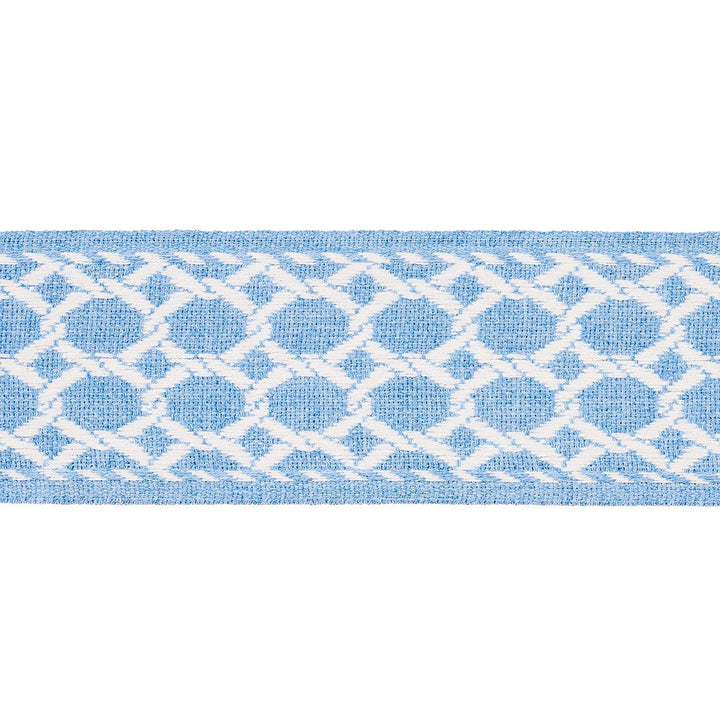 Lattice Indoor/Outdoor Tape Chambray 82821 by Schumacher Designer Trim Swing Time Indoor/Outdoor 3.38" - Swanky Fabrics -