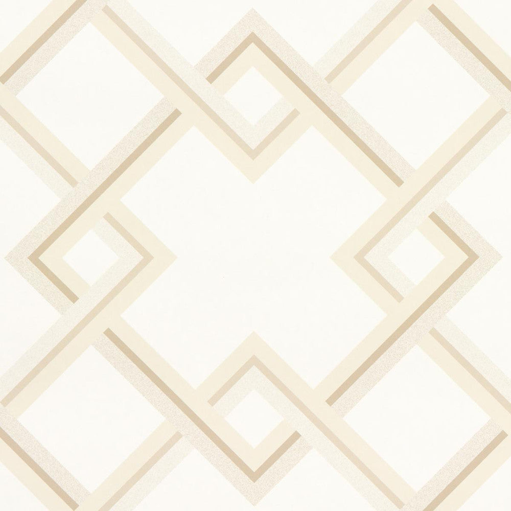 Mah Jong Light Ivory 5014930 by Schumacher Designer Wallpaper Neisha Crosland 9.0" - Swanky Fabrics -