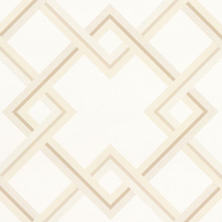 Mah Jong Light Ivory 5014930 by Schumacher Designer Wallpaper Neisha Crosland 9.0" - Swanky Fabrics -