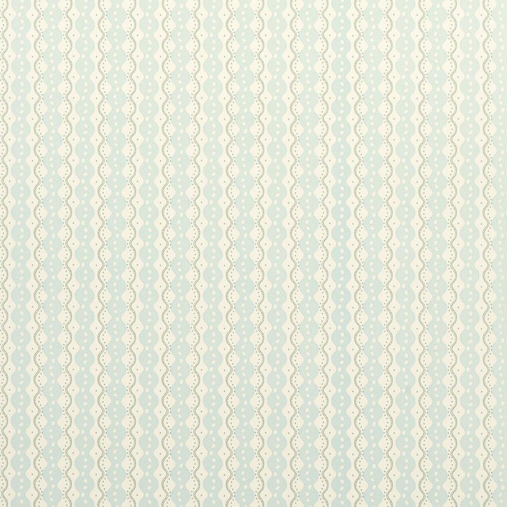 Centipede Stripe Icing Blue 5015070 by Schumacher Designer Wallpaper Neisha Crosland 20.5" - Swanky Fabrics -