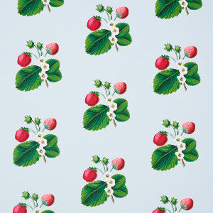 Schumacher Wallpaper Strawberry Hill Blue 5014321