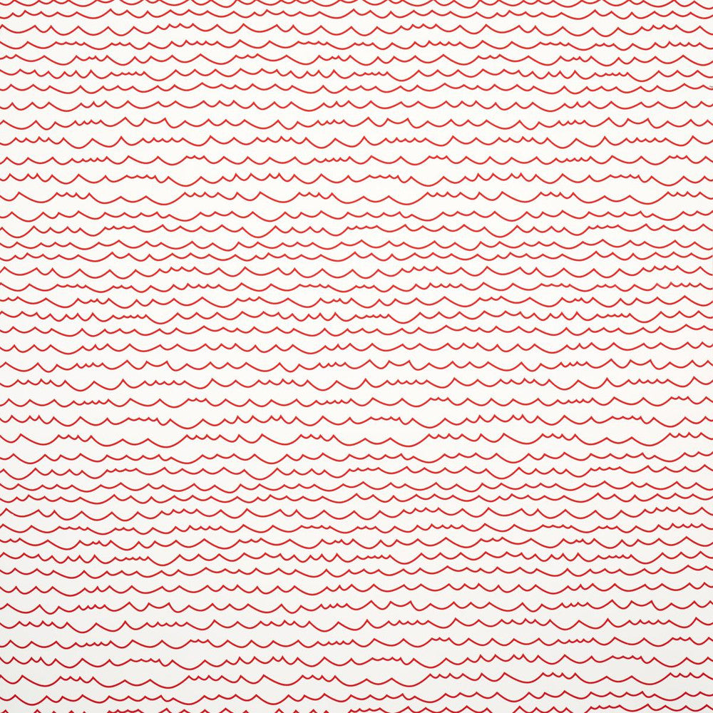 Waves Red 5007463 by Schumacher Designer Wallpaper Moon River 27.0" - Swanky Fabrics -