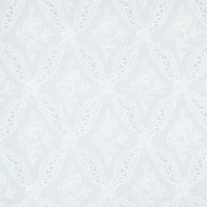 Cosette Lace Cornflower 5014722 by Schumacher Designer Wallpaper New Old-Fashioned 27.0" - Swanky Fabrics -