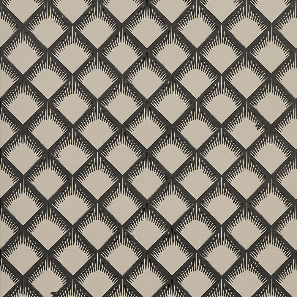 Maize Black & Cream 5015040 by Schumacher Designer Wallpaper Neisha Crosland 20.5" - Swanky Fabrics -