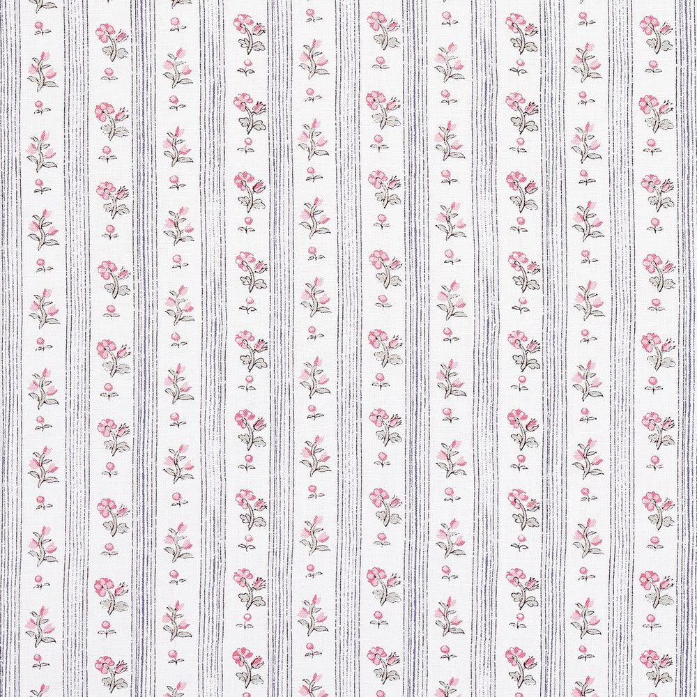 Cabanon Stripe Rose 175965 by Schumacher Designer Fabric New Old-Fashioned 6.0" - Swanky Fabrics -