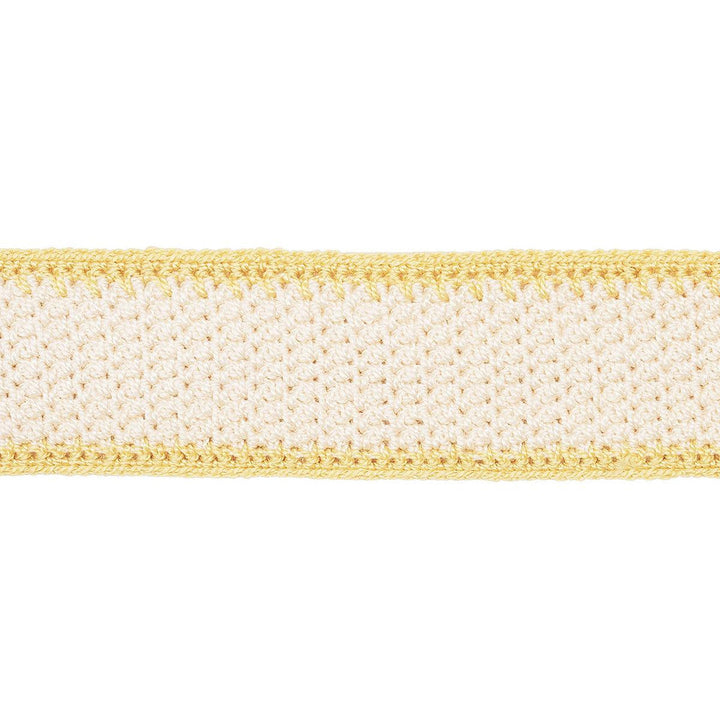Sylvia Crochet Tape Buttercup 82671 by Schumacher Designer Trim New Old-Fashioned - Swanky Fabrics -