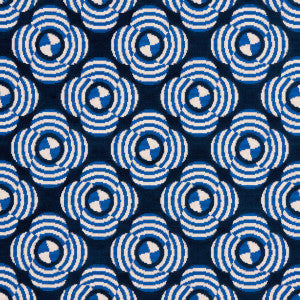 Schumacher Fabric Le Moderne Cut Velvet Cobalt 82260