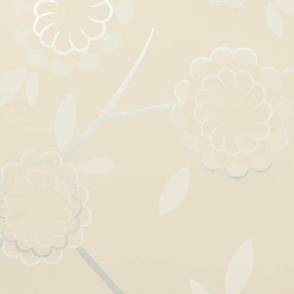 Birdtree Silver 5014991 by Schumacher Designer Wallpaper Neisha Crosland 20.5" - Swanky Fabrics -