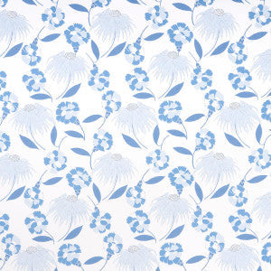 Schumacher Wallpaper Bouquet Toss Afternoon Blue 5013841