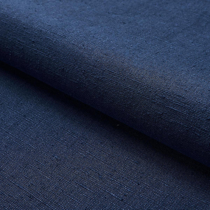 Marco Performance Linen Indigo 82623 by Schumacher Designer Fabric Perfect Basics: Linen - Swanky Fabrics -