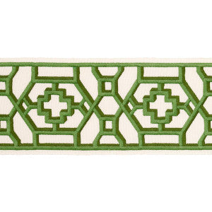 Schumacher Trim Zanzibar Trellis Tape Jade 81281
