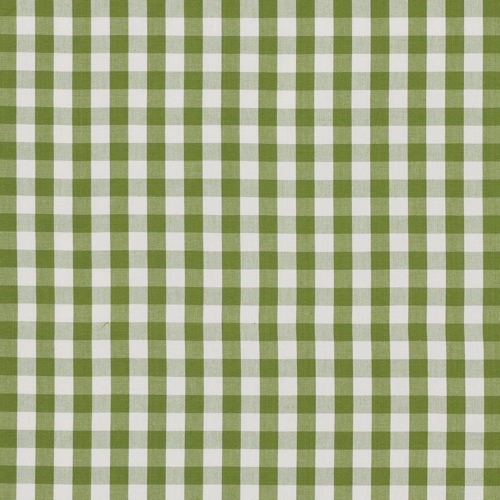 Elton Cotton Check Leaf 63071 by Schumacher Designer Fabric New Traditional: Provenal 1.25" - Swanky Fabrics -