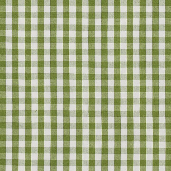 Elton Cotton Check Leaf 63071 by Schumacher Designer Fabric New Traditional: Provenal 1.25" - Swanky Fabrics -