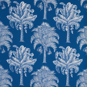 Schumacher Fabric Grand Palms Indoor/Outdoor Navy 180961