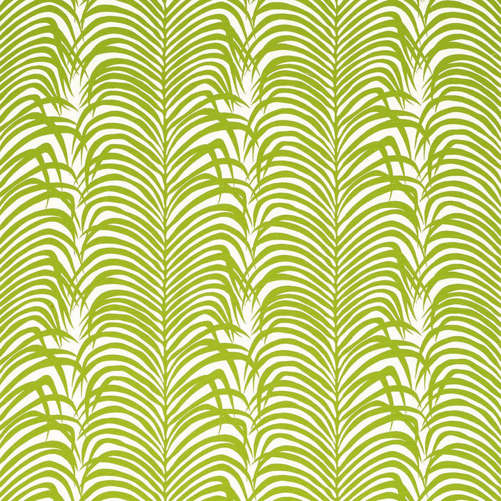 Zebra Palm Woven Indoor/Outdoor Green 82780 by Schumacher Designer Fabric Swing Time Indoor/Outdoor 13.88" - Swanky Fabrics -