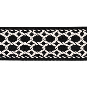 Schumacher Trim Lattice Indoor/Outdoor Tape Black 82824