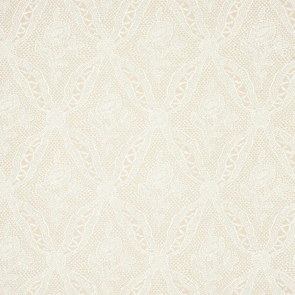 Cosette Lace Sand 5014721 by Schumacher Designer Wallpaper New Old-Fashioned 27.0" - Swanky Fabrics -