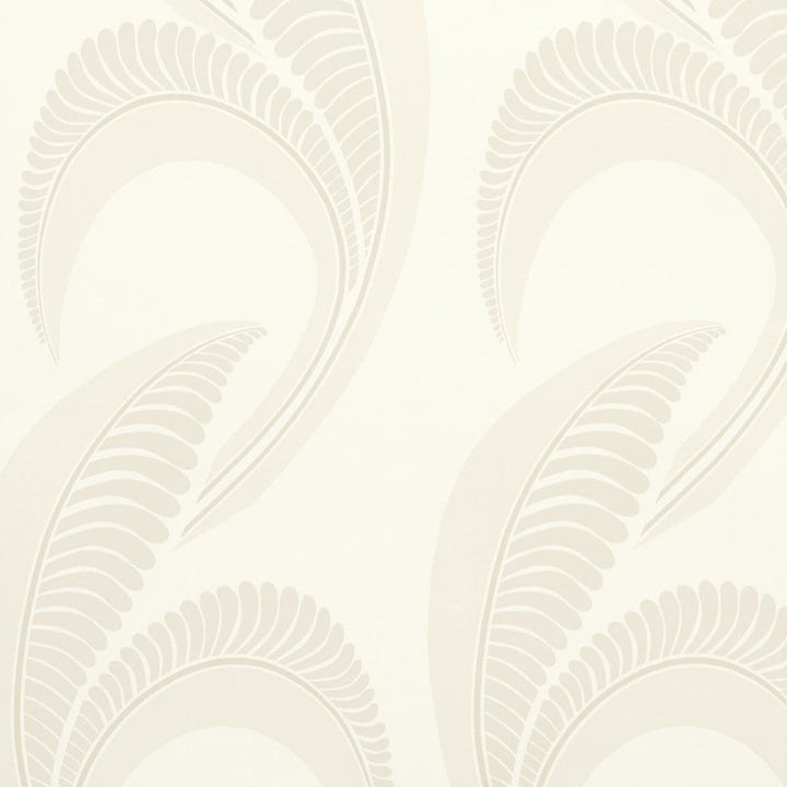 Banana Leaf Ivory 5014981 by Schumacher Designer Wallpaper Neisha Crosland 20.5" - Swanky Fabrics -