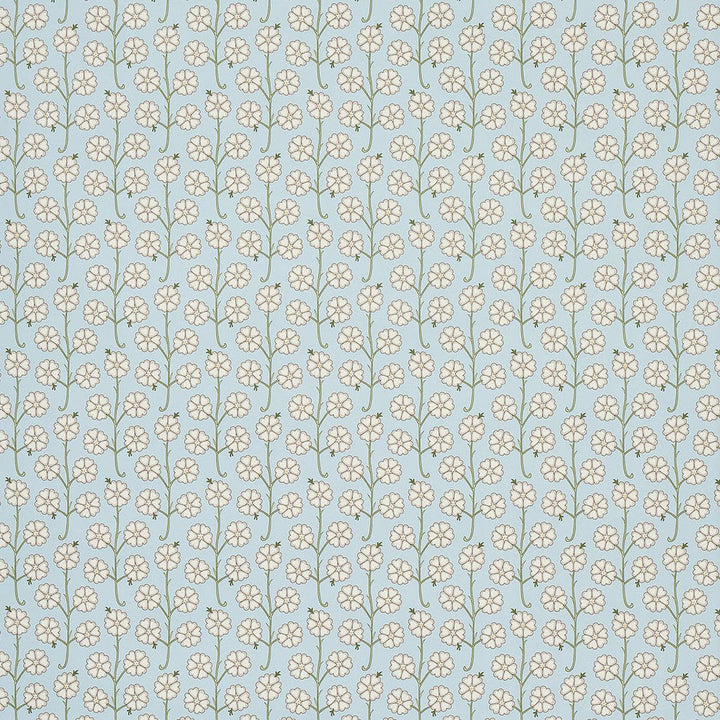 Gardenia Egg Blue 5014921 by Schumacher Designer Wallpaper Neisha Crosland 4.0" - Swanky Fabrics -