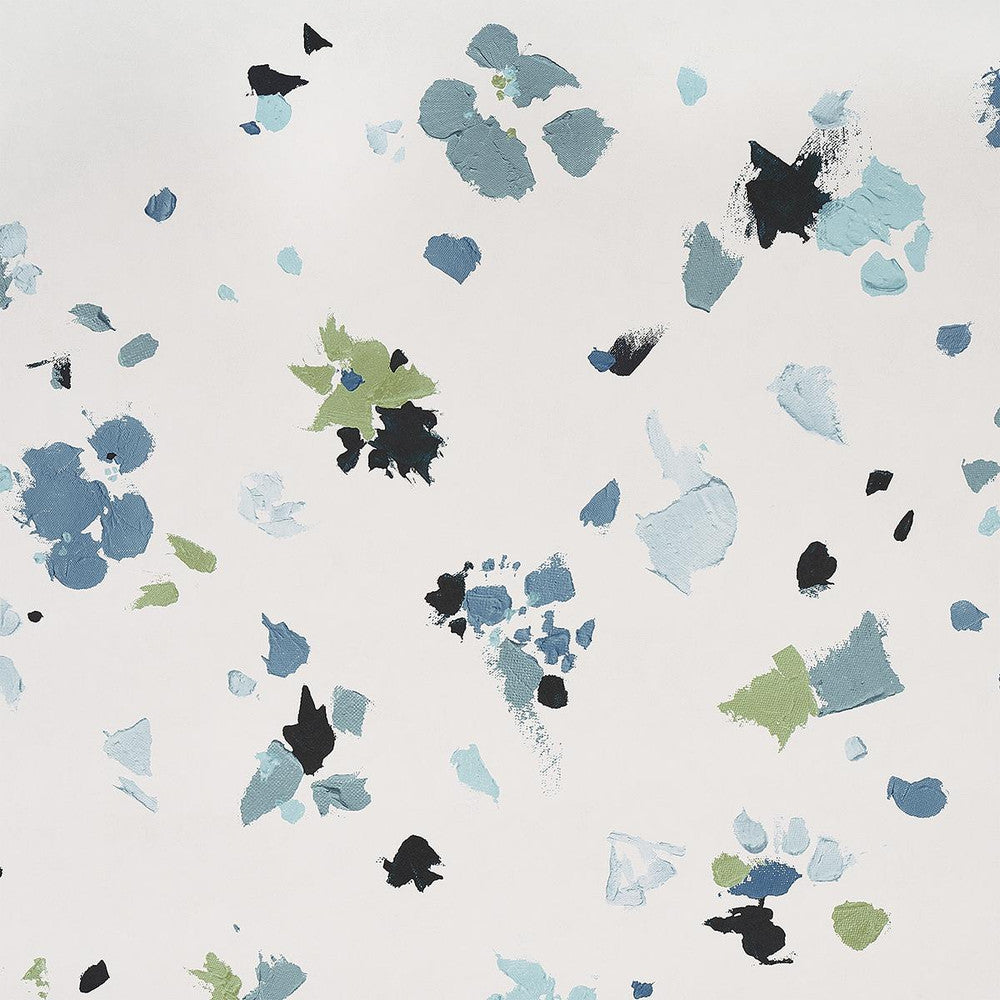 Fairfarren Teal 5014880 by Schumacher Designer Wallpaper Backdrop 54.0" - Swanky Fabrics -