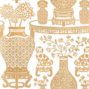 Schumacher Wallpaper Hellene Mylar Gold 5010611