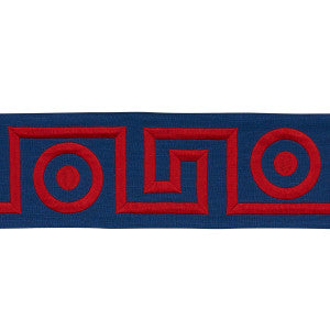 Schumacher Trim Plato Tape Navy And Red 181253