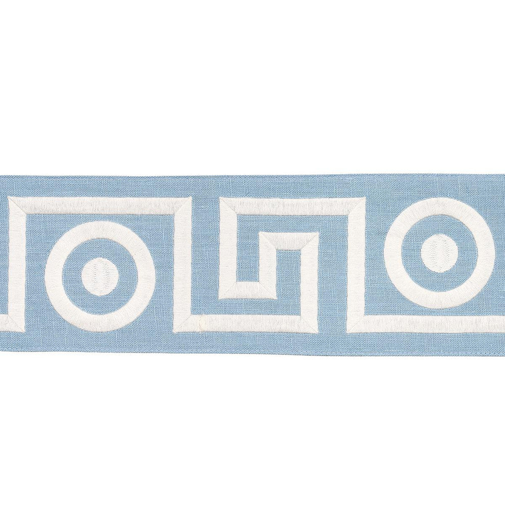 Plato Tape Sky 181252 by Schumacher Designer Trim Mary Mcdonald 4.62" - Swanky Fabrics -