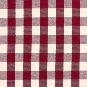 Schumacher Fabric Dutton Buffalo Check Crimson 82943