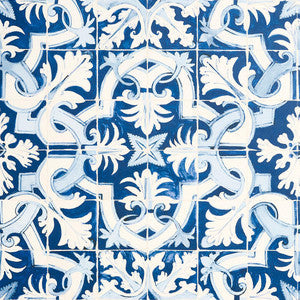 Schumacher Wallpaper Azulejos Azure 5015120